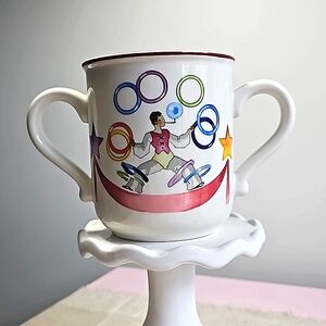 Villeroy Boch Le Cirque Double Handle Rings Rainbow Balloons Jean Mercier Mug